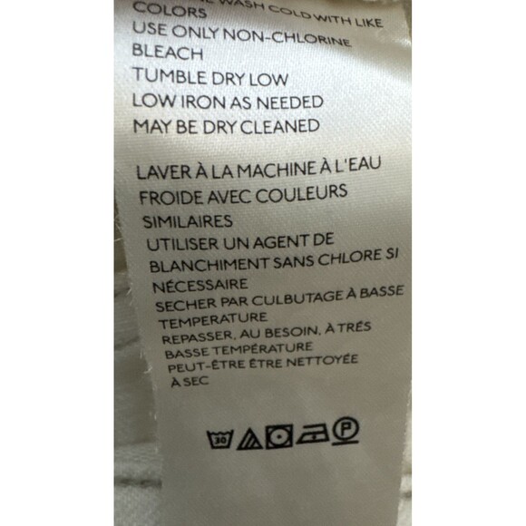 We The Free Mini Denim Skirt Size 26 Off White Ivory Distressed Raw Cut Off - Picture 9 of 9